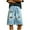 Blue, variant on Men's Ripped Denim Shorts Distressed Jean Shorts Stretch Relaxed Fit Denim Shorts Black