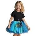thumbnail image 3 of Glisme Girls Outfit Toddler Children Short Sleeve Solid Color T Shirt Tops Dancing Tutu Skirts Suit Relax Matching Set Size 5-6 Years Black, 3 of 6