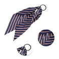 thumbnail image 3 of Unique Bargains 1 Pc Stripes Triangle Ribbon Hair Elastic Band Navy Blue, 3 of 5
