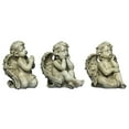 thumbnail image 3 of Northlight Set of 3 Gray Sitting Cherub Angel Outdoor Garden Statues 11", 3 of 5