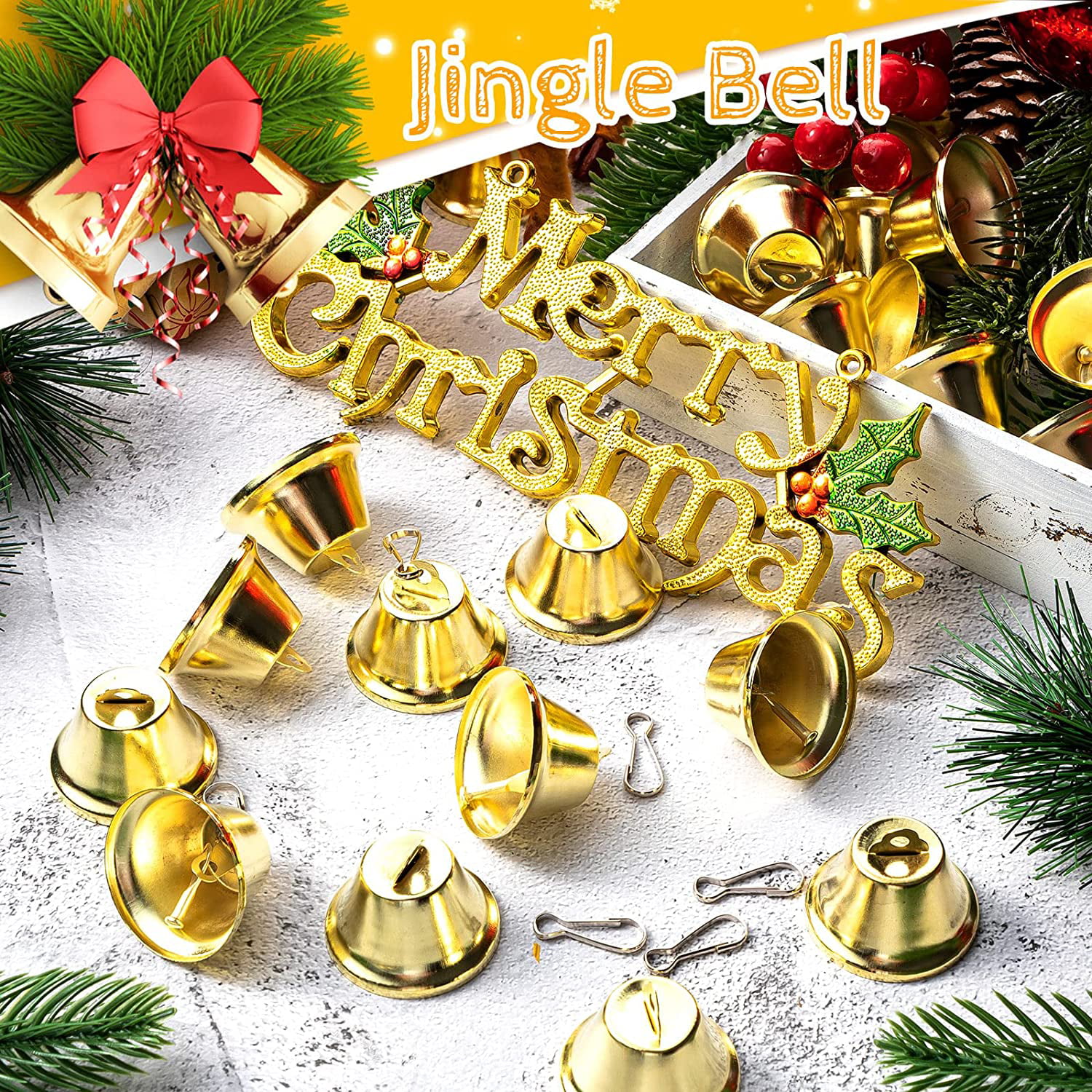 Small Jingle Bells Golden Jingle Bell Decoration Bell - Temu