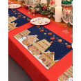 thumbnail image 4 of Christmas Placemats Set of 6 Gingerbread House Christmas Placemats for Dining Table Snowman Candy Christmas Balls Blue Table Mat Winter Holiday Home Party Kitchen Table Decorations, 4 of 6