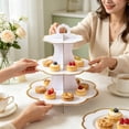 thumbnail image 4 of 3-Tier Cardboard Cupcake Stand 5 Styles Dessert Tower For Birthday Baby Shower Party Decor, 4 of 6