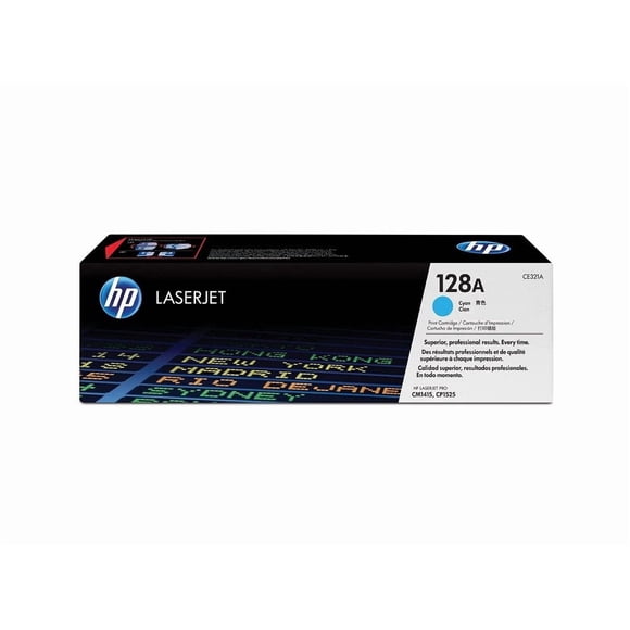 Cartucho de tóner HP 128A Cian Laserjet Original CE321A