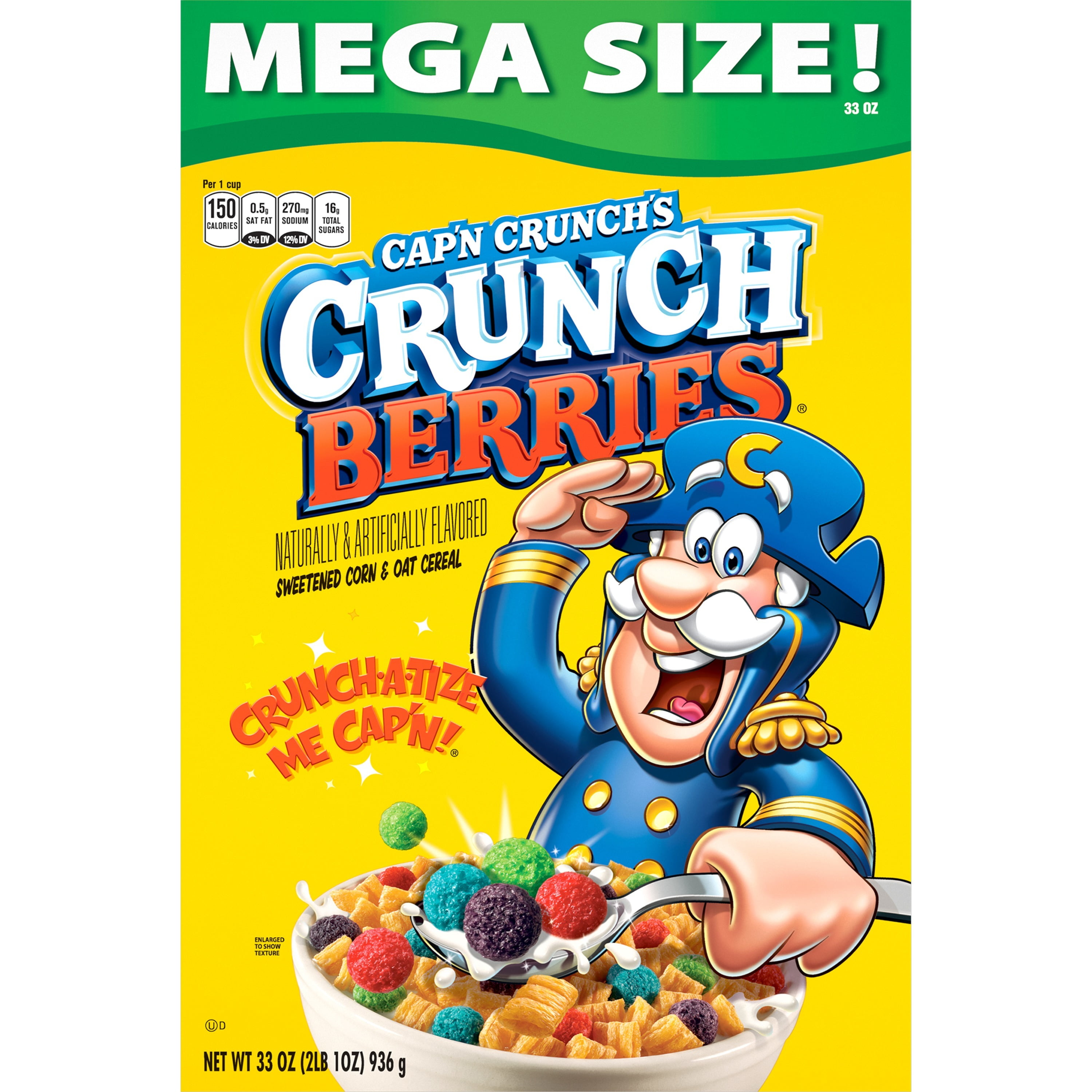 3-D  1991 Cap'n Crunch Berries Cereal box  cc037a 