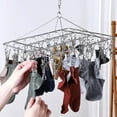 thumbnail image 3 of Stainless Steel Hanging Drying Rack with 36 Clips Laundry Clamps for Thick Windproof Home Textile Storage and Functional Garment Drying, 3 of 6