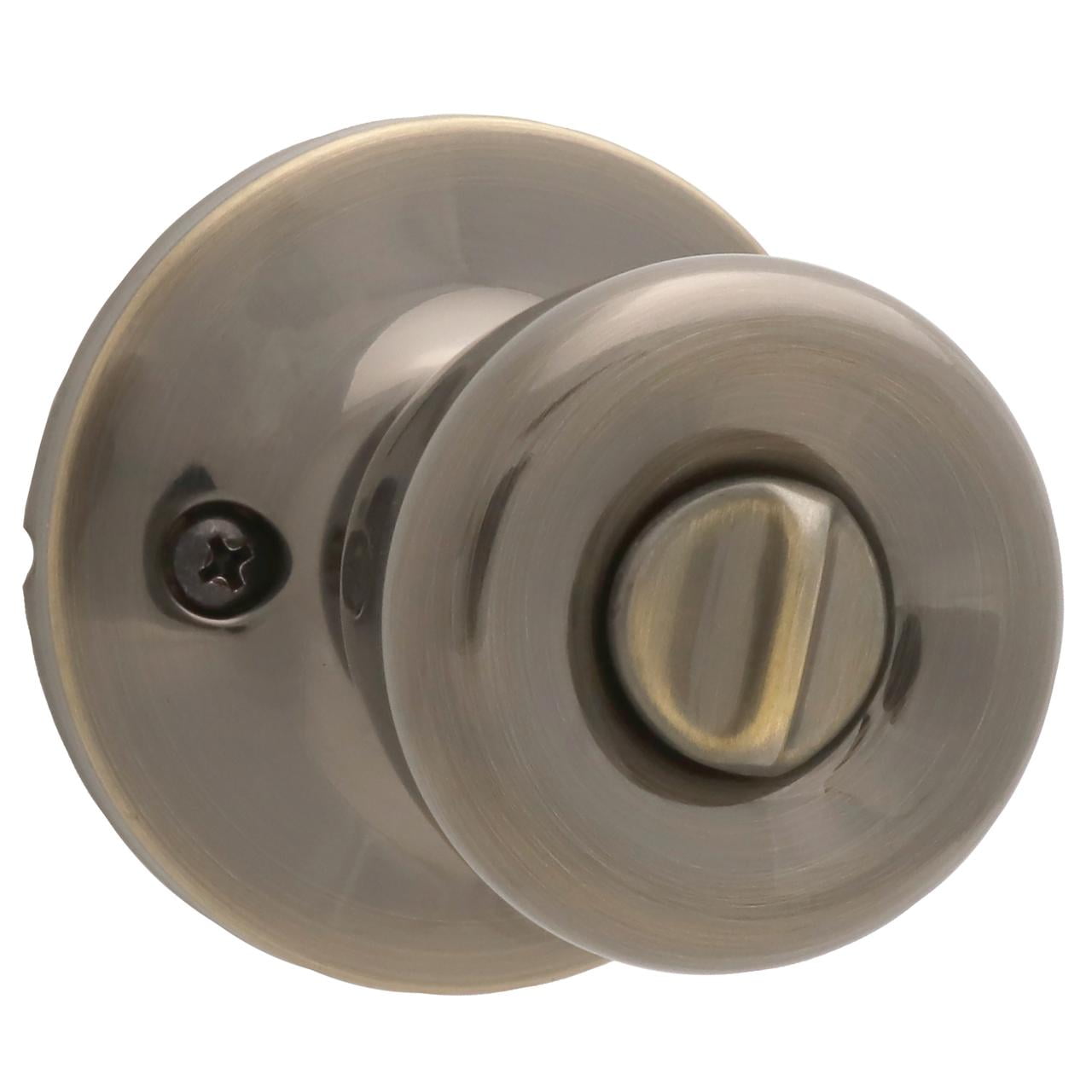 Lokhaus Privacy Tulip Doorknob Antique Brass 2 Count