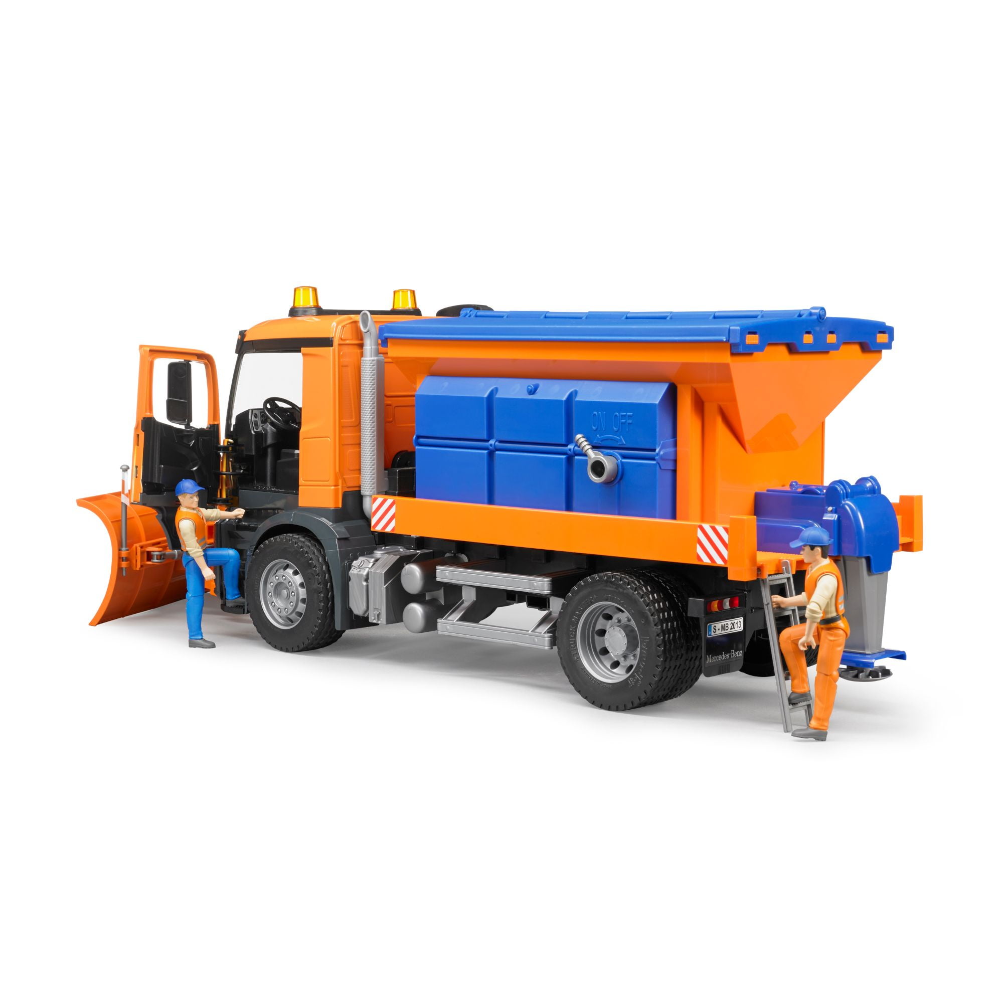 bruder mb arocs snow plow truck