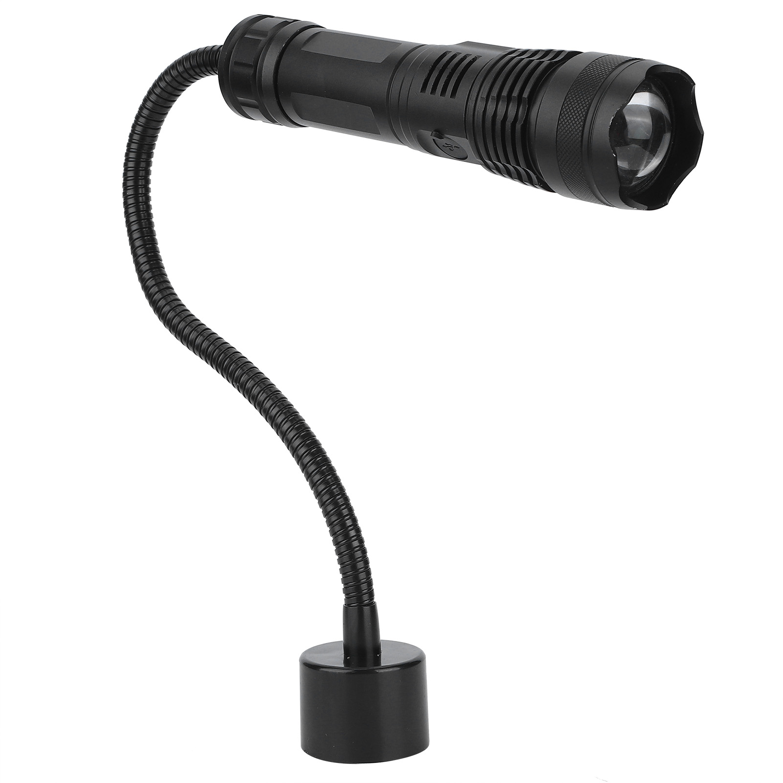 Noref Lathe Work Light,2‑in‑1 USB Rechargeable LED Flashlight Working Light with Base