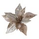 thumbnail image 1 of Flores artificiales navideñas de 28 cm con lentejuelas brillantes, flores de pascua de tela, flores artificiales para decorar el árbol de Navidad, bodas, cumpleaños y coronas decorativas, 1 of 7