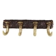 thumbnail image 2 of Vintage Western Rustic Stag Deer Crown Antlers 4-Pegs Wall Coat Keys Hooks Decor, 2 of 5