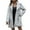 Silver, variant on IROINNID Women's Faux-fur Jacket Long Sleeve Solid Color Notch Lapel Outwear, Leisure Warm Jackets Faux Jacket Furry Faux Jacket Suit Collar Outerwear Over Jacket