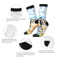 thumbnail image 3 of Masiiu Bluey Pattern Adult Crew Socks, Breathable Color-Block Mid-Calf Socks, Comfortable for Daily Wear and Sports, 3 of 6