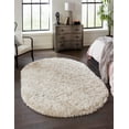 thumbnail image 2 of Unique Loom Marilyn Monroe Opulence Shag Collection Area Rug - (5' 3" x 8' Oval Blonde), 2 of 11
