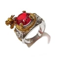 thumbnail image 4 of Anillo de dragón Qarigey de estilo europeo de cobre Joyería hecha a mano de plata esterlina para hombres Trabajo hecho a mano exquisito, 4 of 6