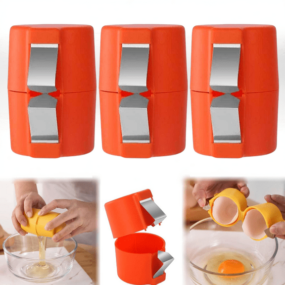 Egg Topper Cutter Tool Egg Cracker Tool Egg Shell Opener Hard Boiled Egg Peeler Egg Cracker Tool For Eggs Kitchen Gadgets Egg Cracking Tool Handheld Egg Slicer (3, orange)