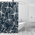 thumbnail image 2 of Coolnut Butterfly Black Shower Curtain Bathroom Decor Watercolor Shower Curtain Sets Fabric Cloth Bathroom Curtains with Hooks 60x72 Inch, 2 of 6