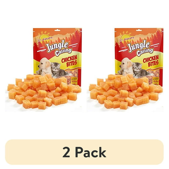(2 pack) Jungle Calling Dogs Training Treats, Grain Free Soft Chewy Chicken Treats for Training Rewards,11 Ounce