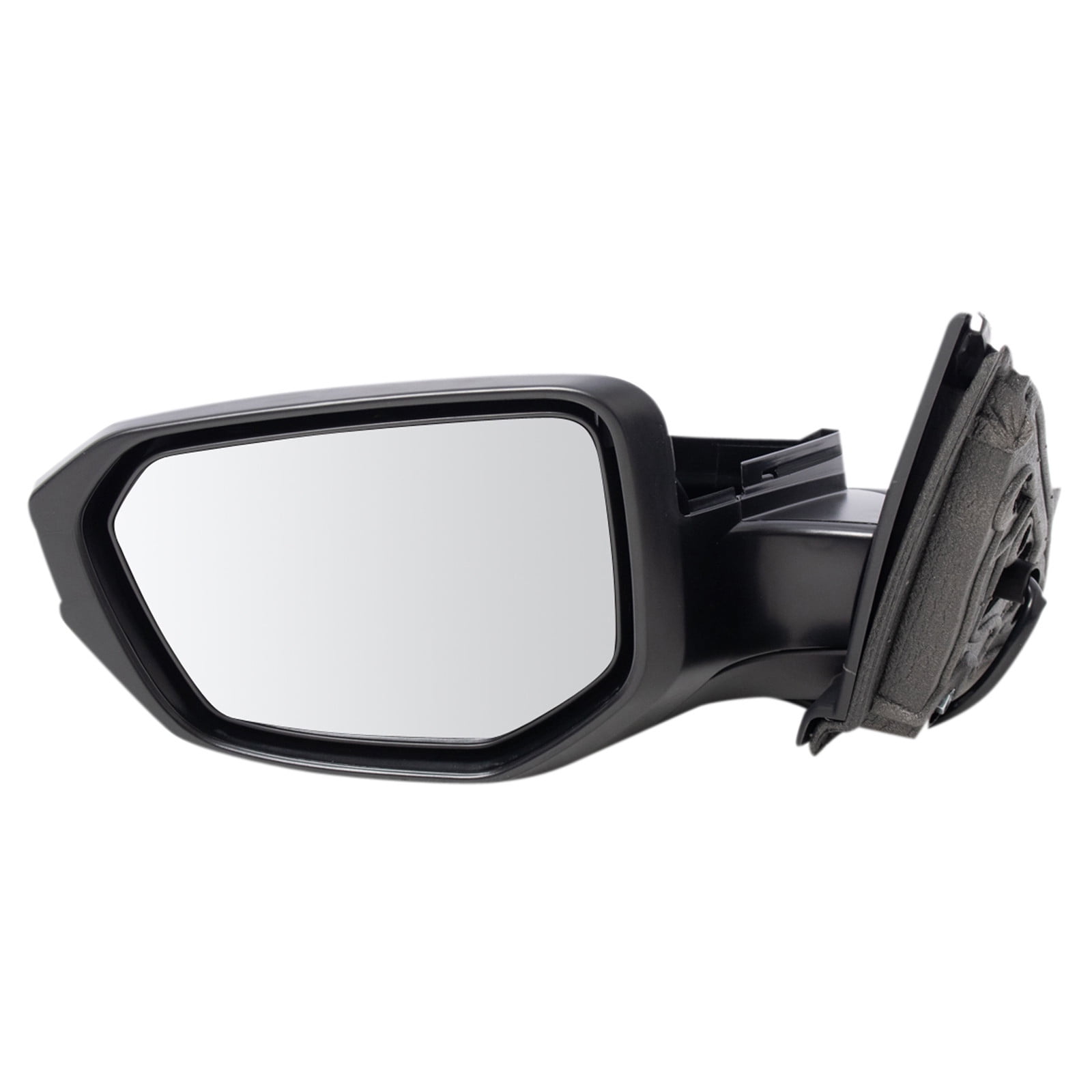 TRQ Driver & Passenger Side Power Mirror Set Paint to Match Smooth Black Fits 2017-2021 Honda Civic Hatchback LX Sport Type R HO1320342 HO1321342