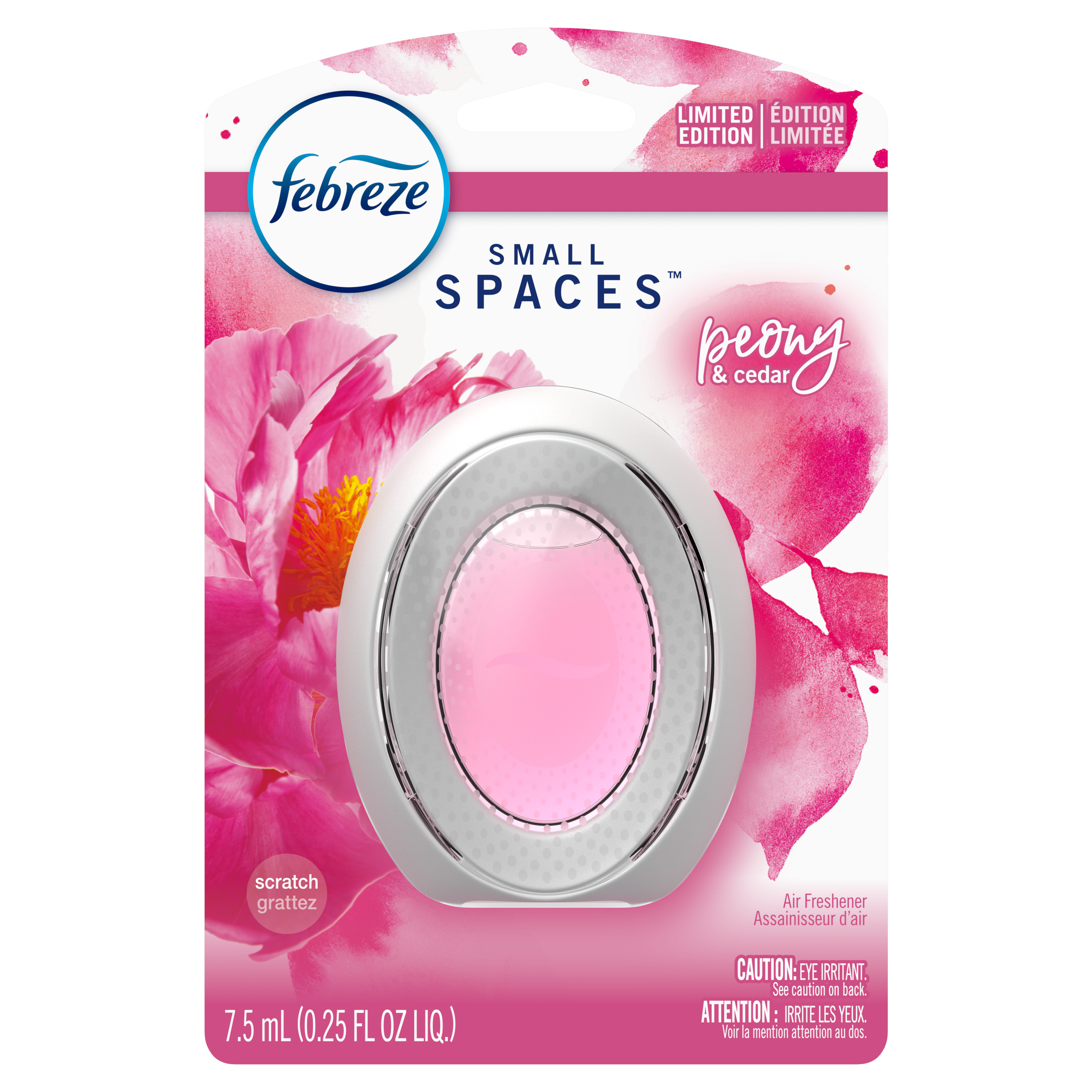 Febreze OdorEliminating SMALL SPACES Air Freshener, Peony & Cedar, 1