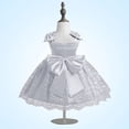 thumbnail image 4 of Odeerbi Toddler Girls Lace Embroidered Evening Dress Gowns Flower Girl Dress Summer Bow Slip Princess Birthday Dress Cute Formal Dresses Toddler Girls Clothes, 4 of 5