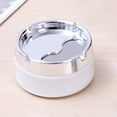 thumbnail image 2 of Apmemiss Clearance Outdoor Cigarette Ashtray Smokeless Stainless Steel Ash Trays Covered Windproof Smell Proof Ashtrays for Outside Patio Home Car Odorless office Tabletop, White, 2 of 4
