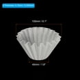 thumbnail image 2 of Uxcell 100Pcs 1-2 Cup Basket Coffee Filters Paper Filter Drip Coffee Makers Universal Disposable Brewing White 6.1*1.8", 2 of 6