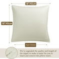 thumbnail image 6 of PiccoCasa 2Pcs 18"x18" Decorative Velvet Throw Pillow Covers Soft Square Cushion Covers Beige White, 6 of 7