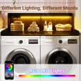 thumbnail image 3 of Homieasy Washer and Dryer Countertop, 2-Tier Laundry Countertop Cover with LED Lights and Power Strip, Large Space Laundry Topper with Shelf for Laundry Room Organization, Black Marble, 3 of 7