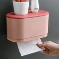 thumbnail image 3 of Soporte de papel higiénico a prueba de agua Montado en la pared Dispensador de papel sin perforaciones Caja de almacenamiento Baño Suministros de cocina ALight GreenSmall, 3 of 4