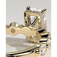 thumbnail image 2 of CAPRICARATS 3.00Ct Radiant Cut Moissanite Engagement Ring, Round Pave Hidden Halo, 10K Yellow Gold, 2 of 5