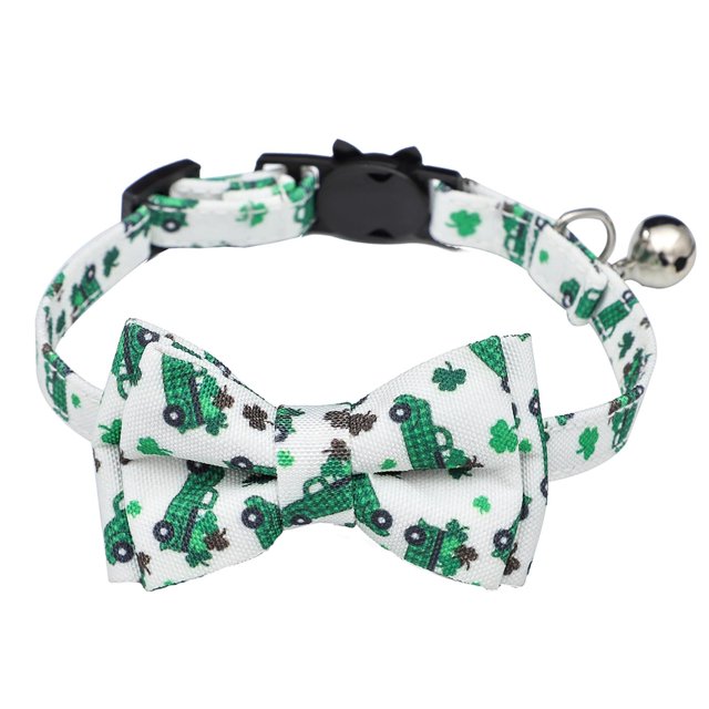 LSLJS Collier pour Petit Animal de la Saint-Patrick avec Clochette et Doux, Costume pour Animaux