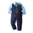 thumbnail image 5 of Conjunto de vestido para niño Vestido formal Chaleco para bebé para niño Camisa Pantalones Vestido de banquete de cuatro piezas, 5 of 5