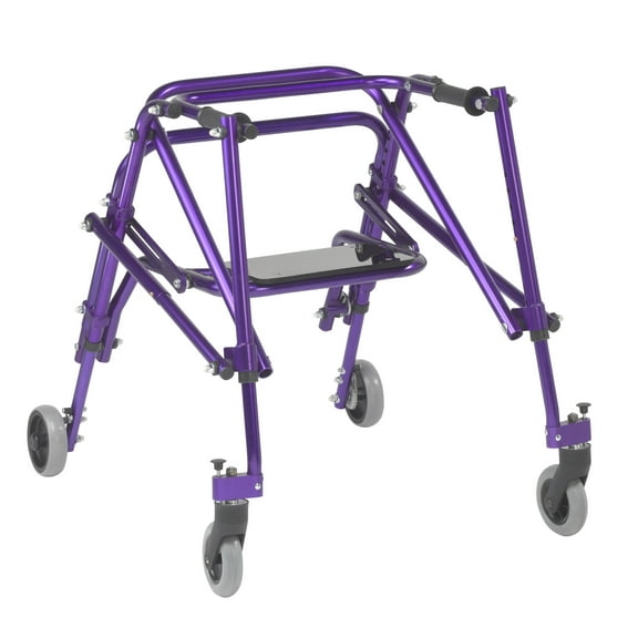 Inspired by Drive Nimbo 2G Lightweight Posterior Walker with Seat, Medium, Wizard Purple