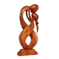 thumbnail image 3 of 12" Wooden Handmade Abstract Sculpture Statue Handcrafted "Always Yours" Gift Art Decorative Home Decor Figurine Accent Decoration Artwork Hand Carved, 3 of 6