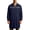 Navy, variant on Men’s Long Sleeve Collared Reflective Stripe Mid-Length Work Coat, High Visibility Uniform for Construction & Warehouse Shift Work Gray S