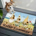 thumbnail image 4 of Gnomes Sunflower 2'x3' Washable Rug, Elegant Pastoral Summer Botanical Wooden Non-Slip Doormat Area Rugs for Entrance Bathroom Bedsides, StainResistant Carpet for Kitchen Bedroom, Entryway Floor Mat, 4 of 9