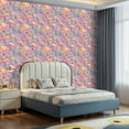 thumbnail image 2 of Peel and Stick Wallpaper Canvas Contact Paper Rainbow Colorful Cloud Cartoon Clouds Flowers Daisies Soft Curves Self Adhesive and Removable 17.7in x 118in, 2 of 8