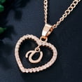 thumbnail image 2 of Guodhu Initial Heart Necklace for Women CZ Heart Letter A-Z Name Alphabet Pendant Necklace Valentine's Day gift, 2 of 2