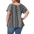 thumbnail image 4 of DARING DIVA Women's Plus Off Shoulder Boho Casual Blouse 3X Black, 4 of 6