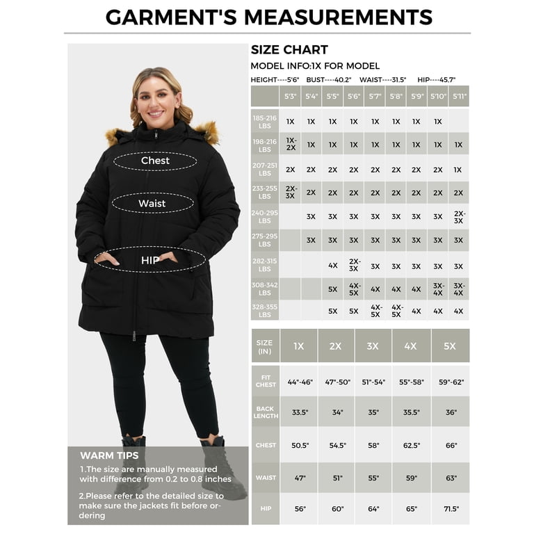 Soularge Women's Plus Size Winter Puffer Coat with Faux Fur Hood photo 8