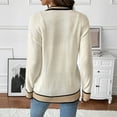 thumbnail image 7 of Ashirexll Chunky Cardigan Sweaters for Women Winter Sweaters Loose V-Neck Contrast Long Sleeve Open Front Casual Knit, 7 of 7