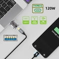 thumbnail image 4 of Chenyang USB-C USB 3.1 Type C Female to USB 3.0 Type-A Male 90 Degree Left Angled Slim Type 10Gbps Data 120W Power Adapter Mecha Chenyangberpunk Style, 4 of 8