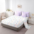 thumbnail image 5 of Castle Fairy Love Heart Print Letter R Twin Bedding Sets 7-Piece for Kids,Cartoon Rainbow Bedding Comforter Set, 5 of 7