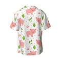 thumbnail image 7 of Picia Funny Little Pigs Men's Linen Shirts Short Sleeve Cuban Beach Shirts Casual Shirts Button Down Shirt for Men Beach Summer Wedding Shirt-Medium, 7 of 7