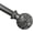 Pewter, variant on Urbanest Adjustable Single Curtain Rod Set Burnt Gold Scroll Ball Finials – 1 - Inch Diameter, With Black Rod, 28–48 Inches