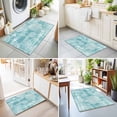 thumbnail image 4 of 2x3 Ft Entryway Area Rug, Turquoise Coastal Kitchen Rug Runner Washable Floor Mat, Nautical Coral Starfish Shell Seahorse Ocean Non Slip Indoor Door Mat Throw Carpet for Bathroom Living Room Bedroom, 4 of 8