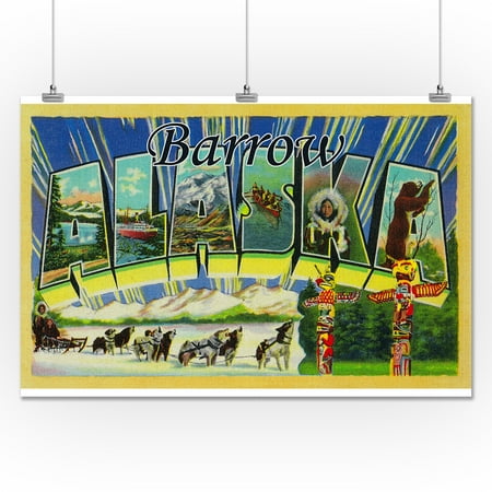 Barrow Alaska Large Letter Scenes 24x36 Giclee Gallery Print