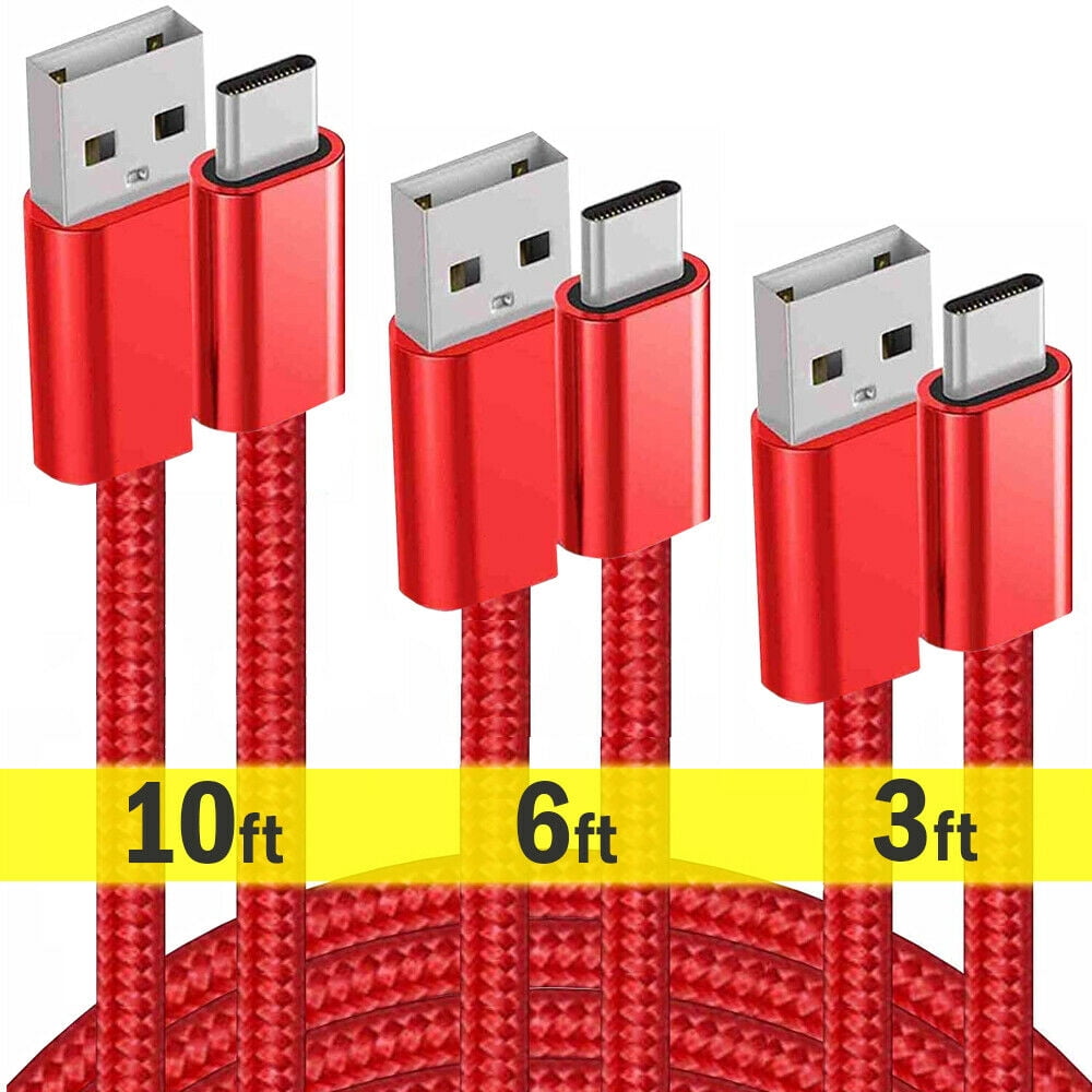 10ft, 2-Pack CLEEFUN 60W Type C to C PD Cable Braided Compatible with Samsung Galaxy S21+ S21 S20+ S20 Ultra A71 A72 A52 A51 Note 20 10 5G Pixel 5 4 4a XL,Switch USB C to USB C Cable Fast Charging 