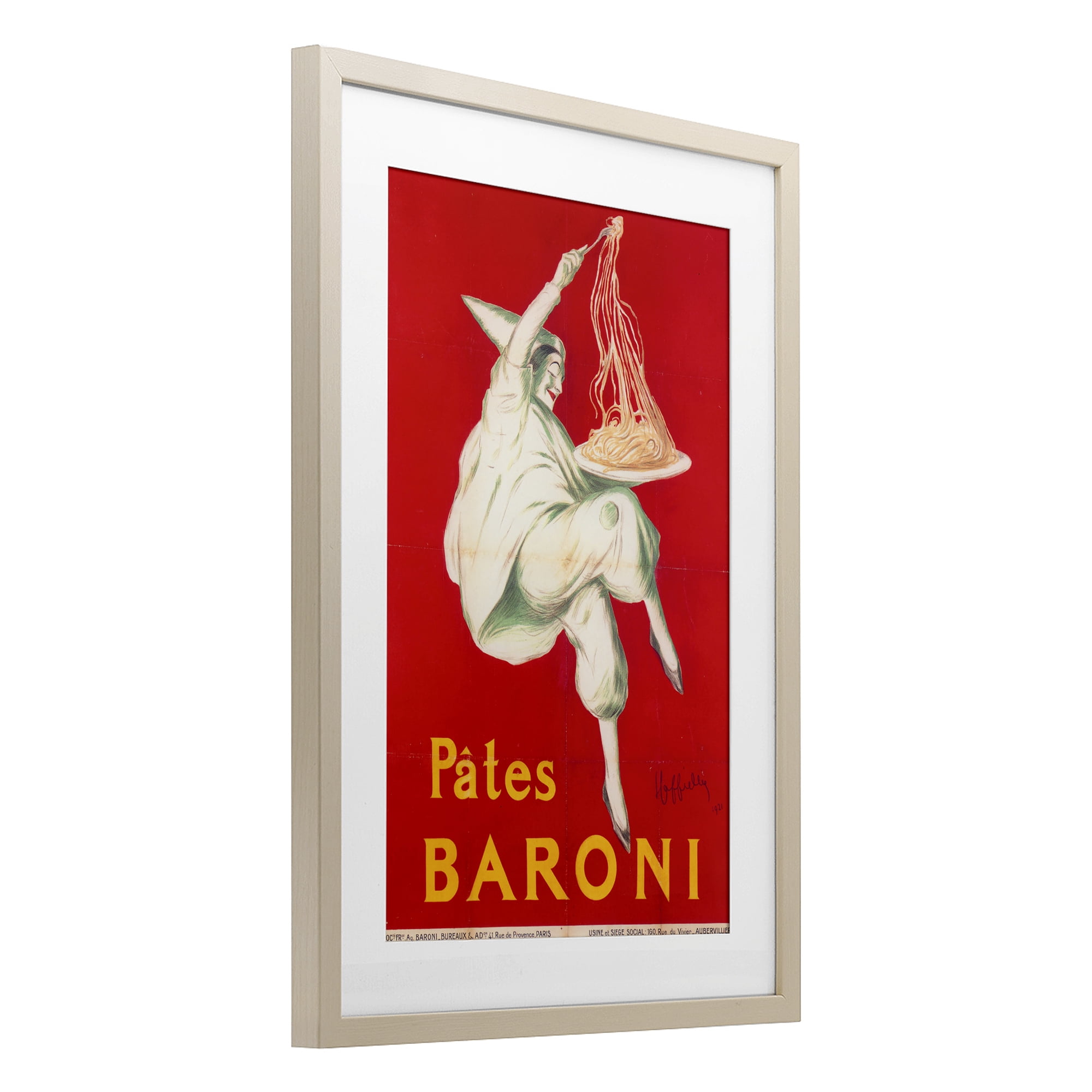 Stupell Industries Pates Baroni Advertisement Birch Framed Print Under Glass, design by Vintage Hustle